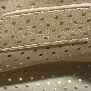 Neiman Marcus Cream Leather with Gold Dots bag